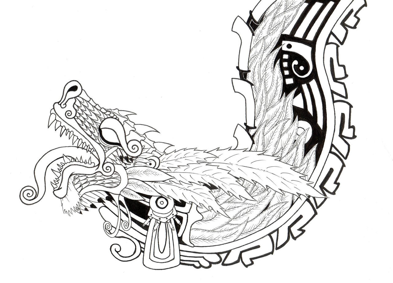 Aztec outline by Omega-Primate83 on DeviantArt