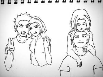 narusaku casual doodle