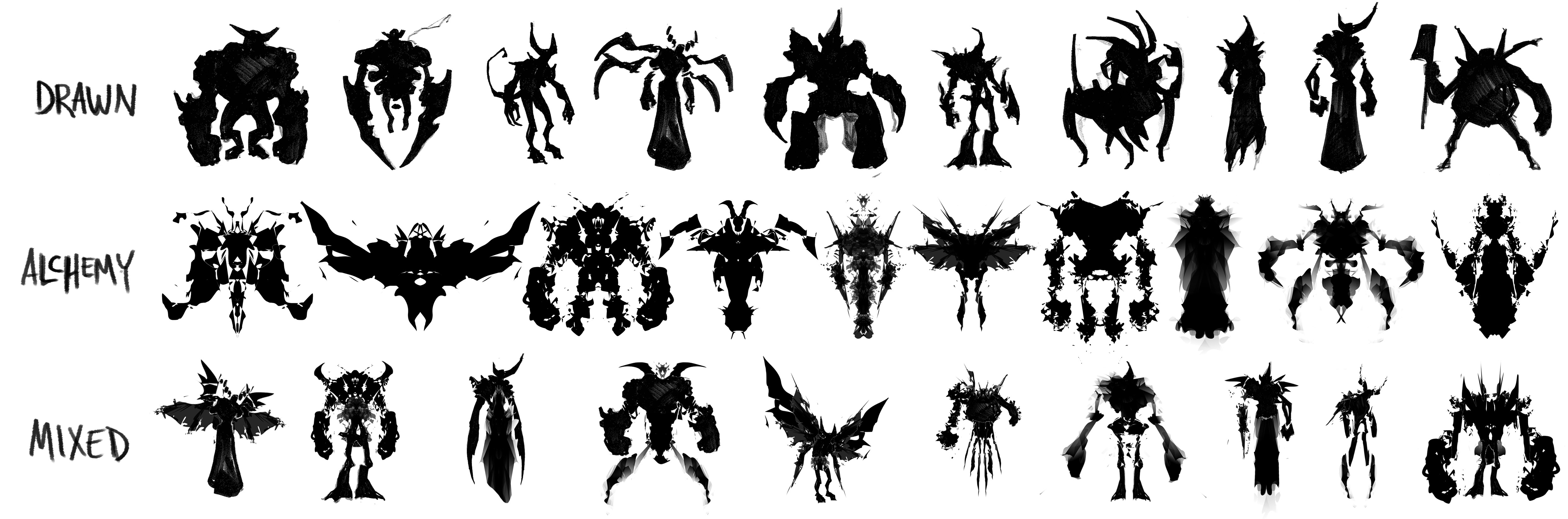 demonic silhouettes