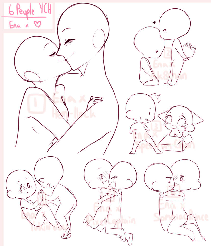 wallpapers Couple Pose Reference Protective Anime Couple Base couple base poses chibi