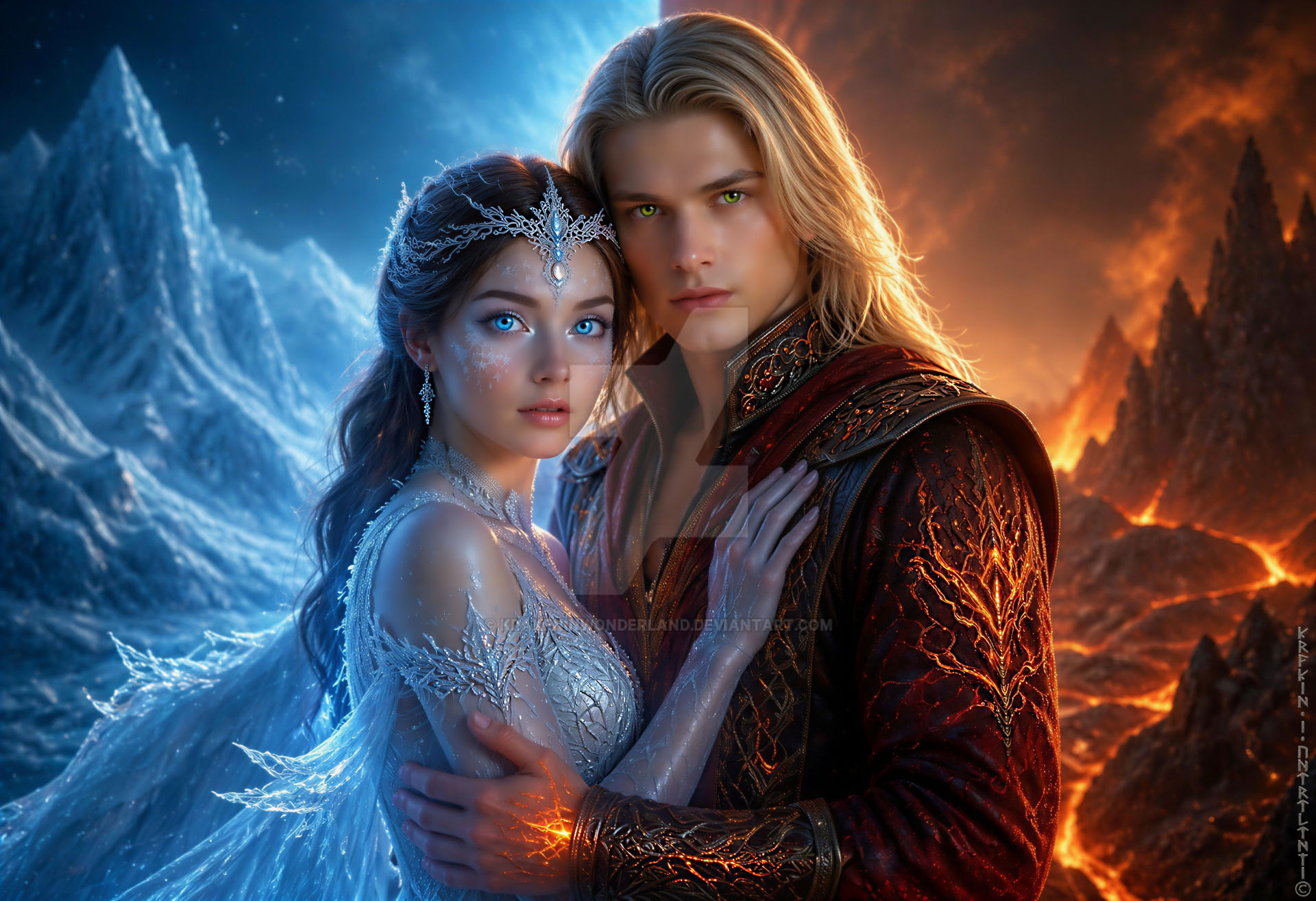 Wonderland Deviantart Fire Meets Ice by KrakenInWonderland on DeviantArt