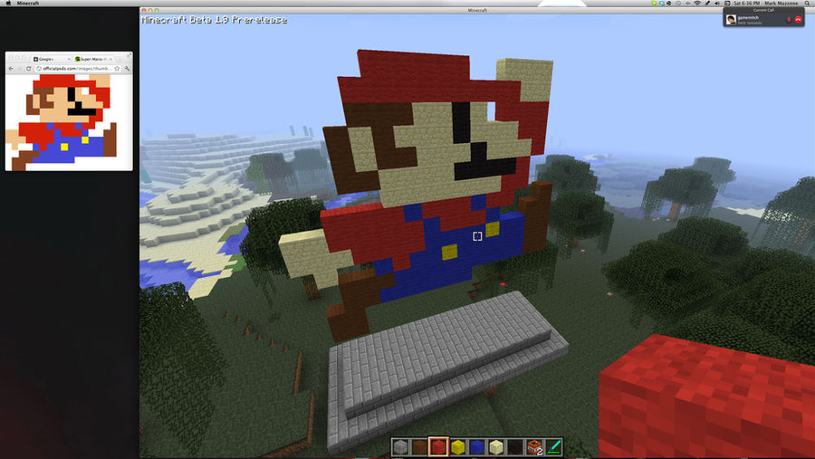 Infdev Minecraft Mario Mario in minecraft by Mazzgeek on DeviantArt
