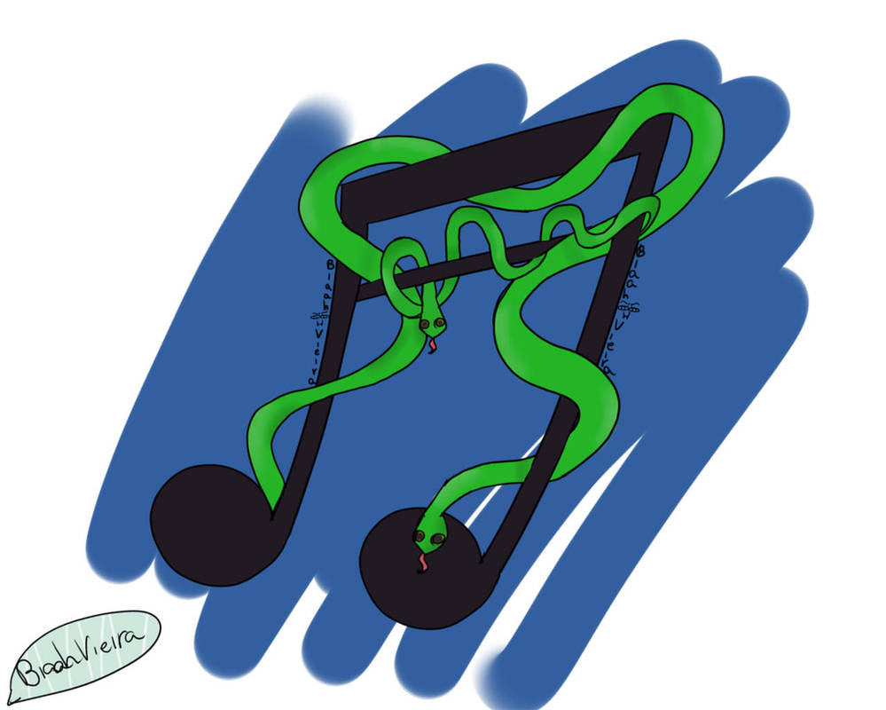 Musical Note and... snakes? by BiaahVieira on DeviantArt