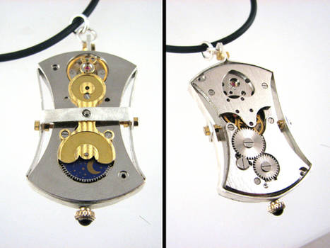 Steampunk Sun/Moon Dial Pendant