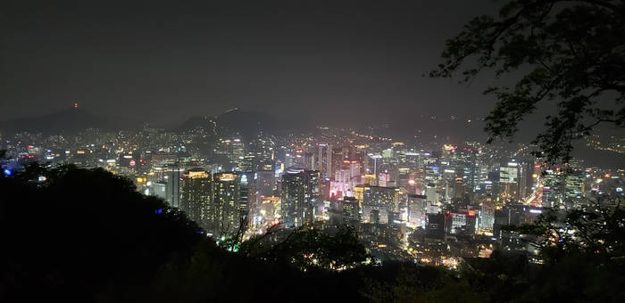 Seoul glowing at night