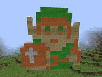 Link pixel art from Legend of Zelda