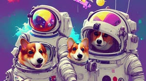 Corgis in Space