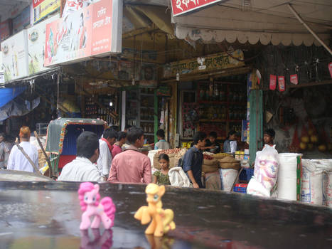 Aj and Pp at the Mohammadpur Bazaar