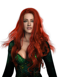 Amber Heard Mera Close Up Render