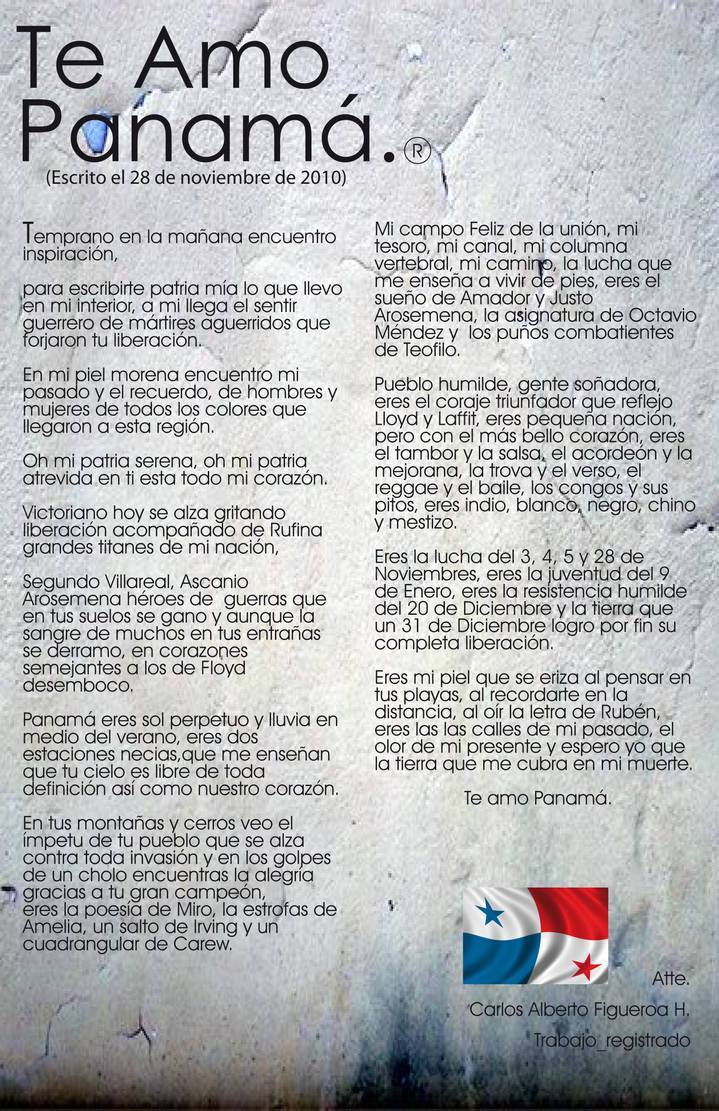 Poema te amo Panama by carlitos23 on DeviantArt