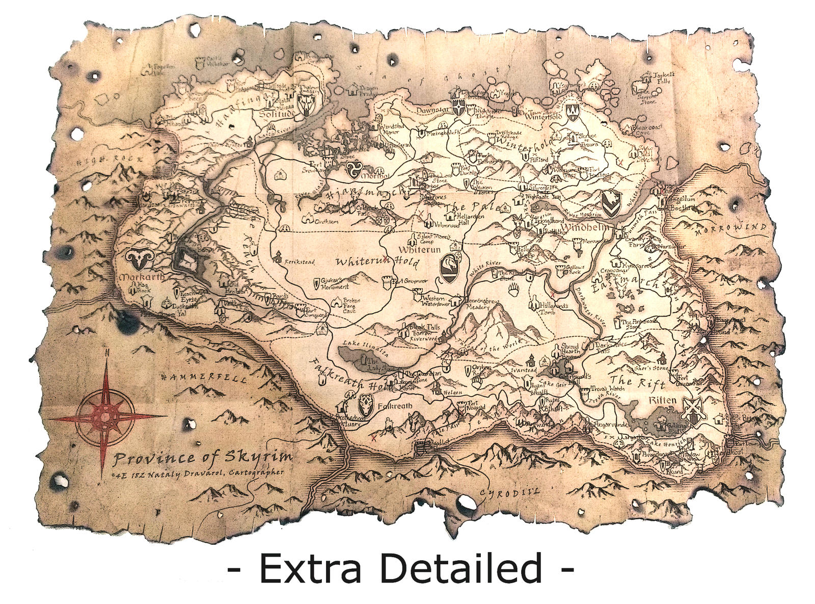 My idea of what the ElderScrolls 6 Redfall map could look like. If