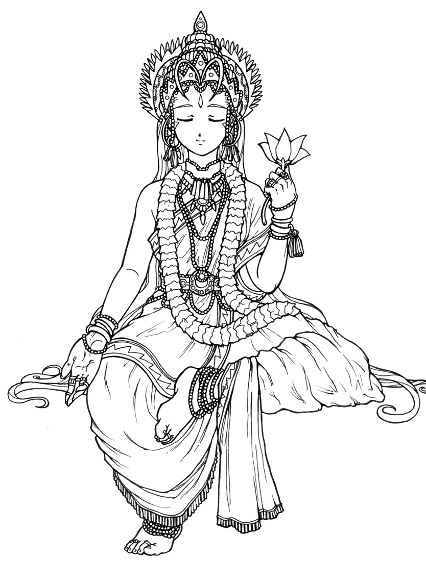 Hindu Belldandy - Lineart