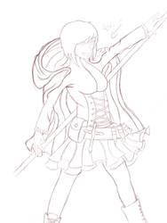 Ruby Rose RWBY Line art