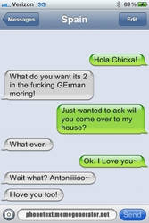 Hetalia Text- Spain ILY