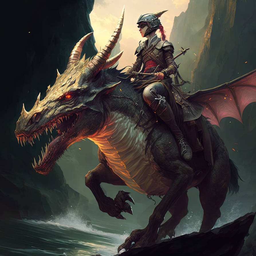 Dragon rider (AI art) by 3D1viner on DeviantArt