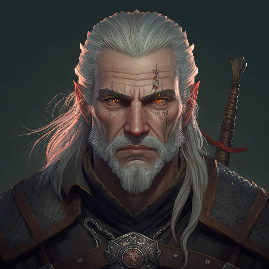 Geralt went too far with mutagens (AI art) by 3D1viner on DeviantArt