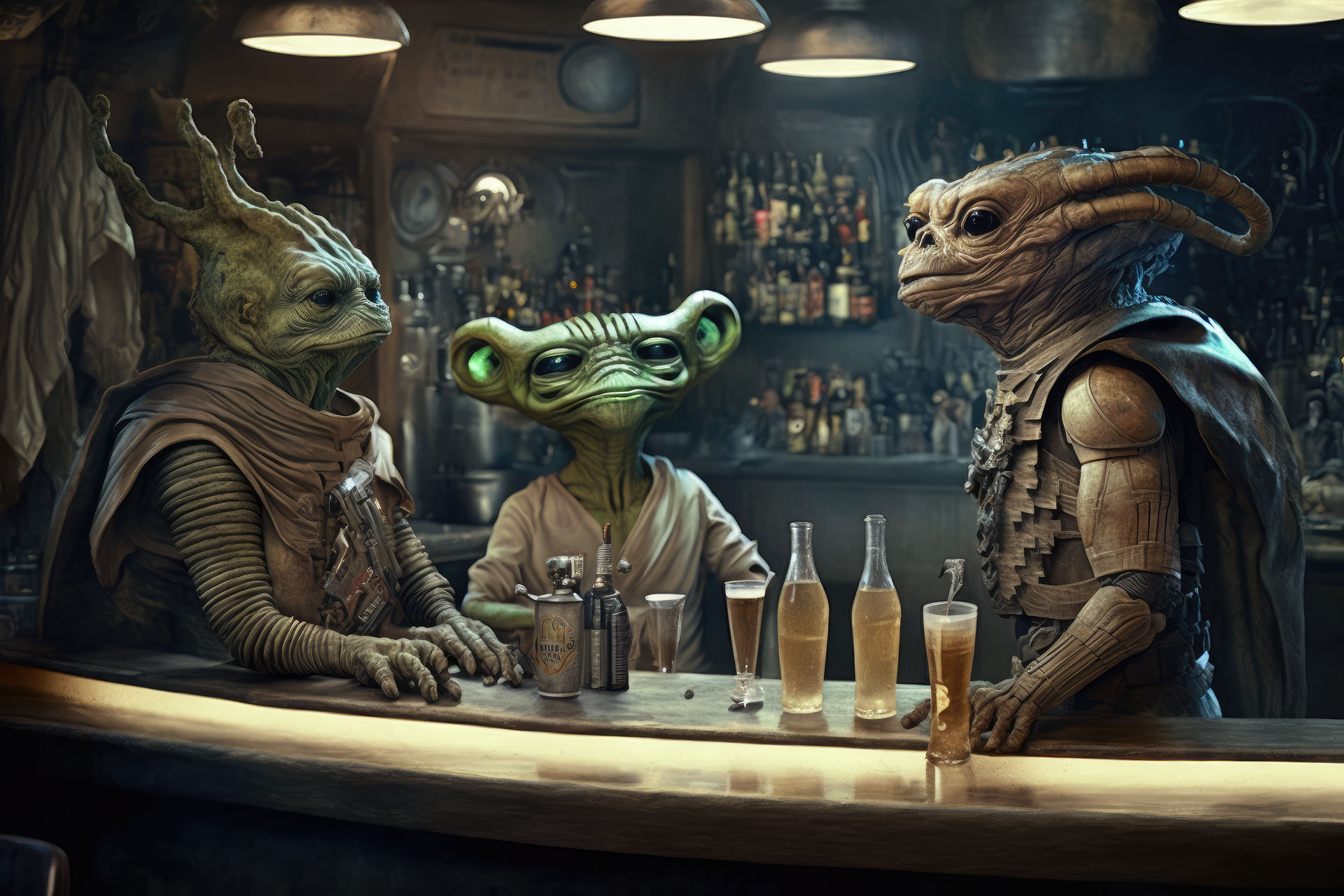 Alien Bar |2| (AI art) by 3D1viner on DeviantArt