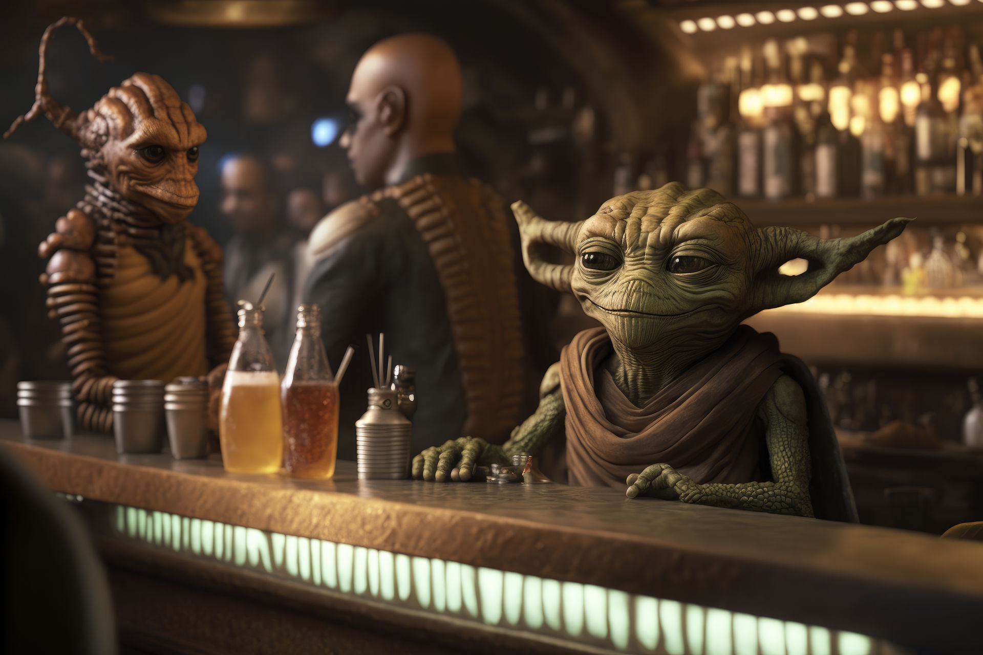 Alien Bar |4| (AI art) by 3D1viner on DeviantArt