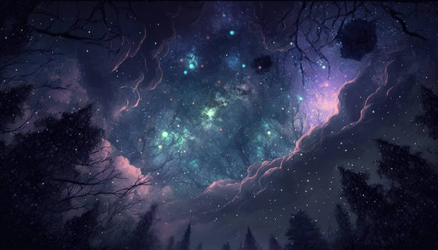 Starry Sky Desktop Wallpaper |2| (AI art)