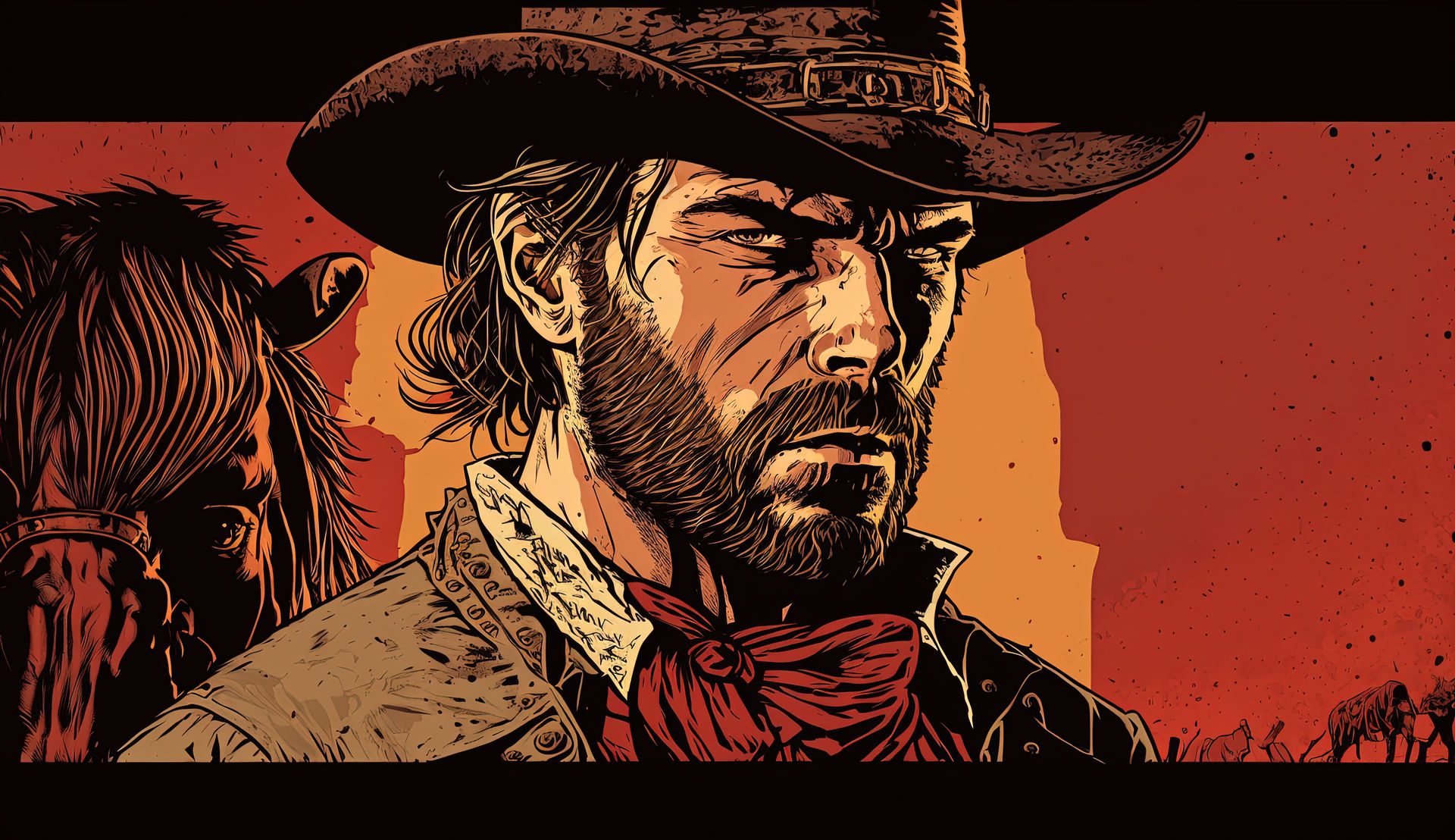 Red Dead Redemption Desktop Wallpaper |2| (AI art) 3D1viner on DeviantArt