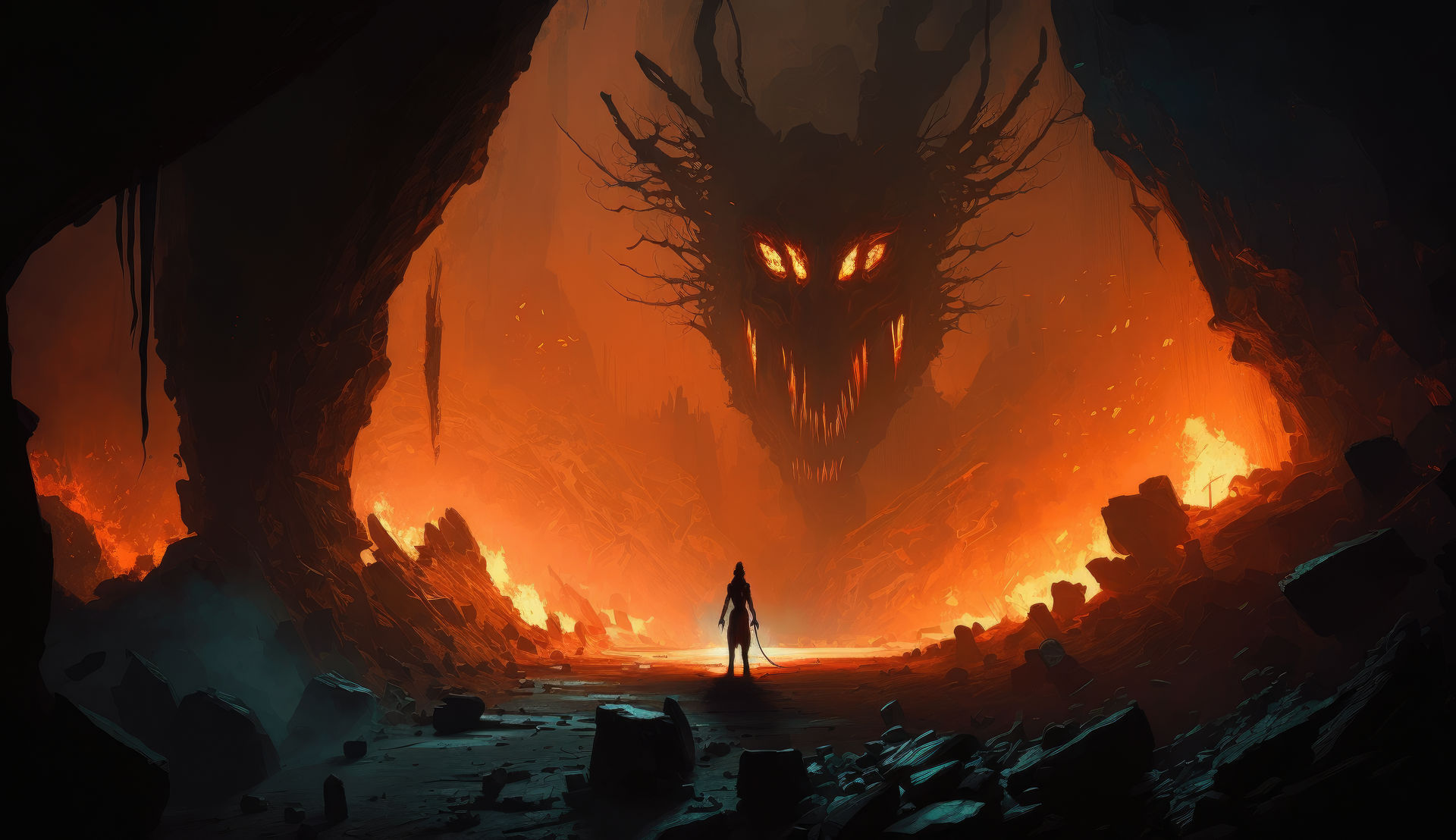 Hell Desktop Wallpaper 3 (AI art) by 3D1viner on DeviantArt