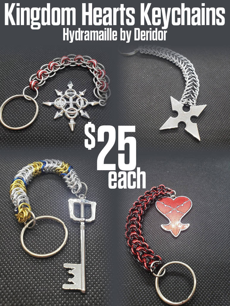 Kingdom Hearts Keychains by Deridor on DeviantArt