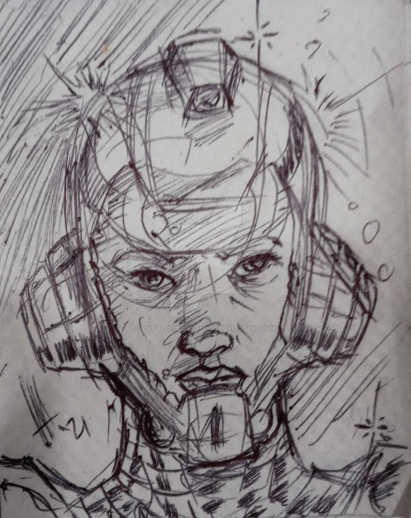 Nu~armored hero doodle