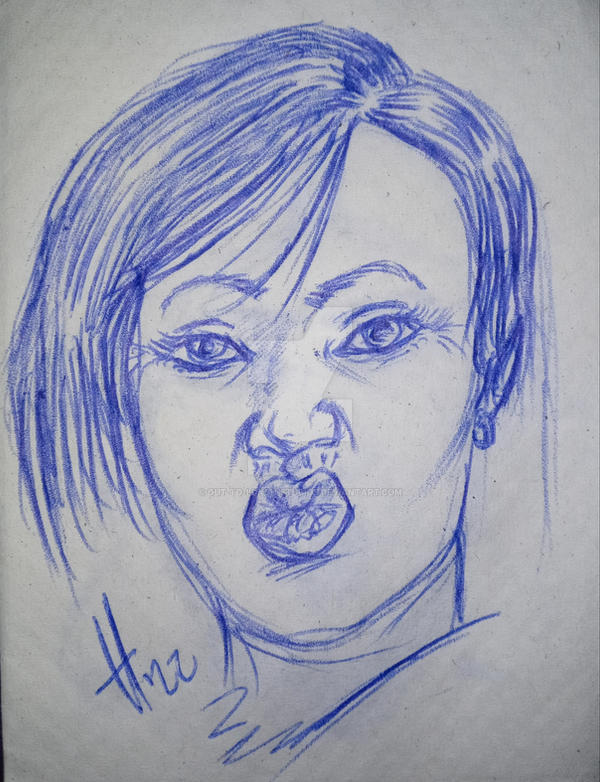 Pucker-up doodle