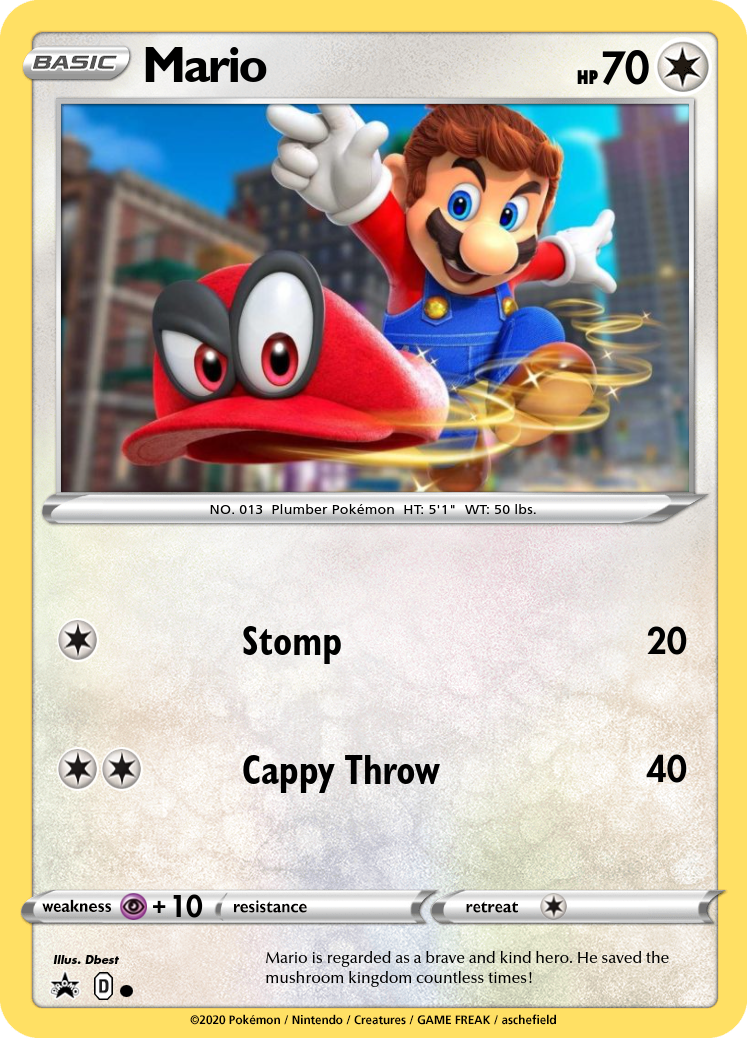 Mario Pokemon Card by Dbestxd on DeviantArt Mario Pokemon Card by Dbestxd on DeviantArt