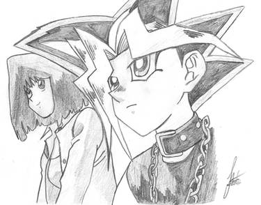 Tea Gardner and Yami Yugi