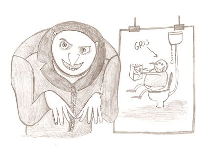 Gru - I sit on the toilet bowl by Thbio on DeviantArt