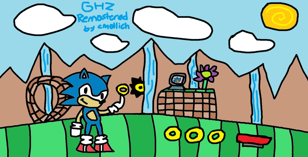 Green Hill Zone Sprites Remastered by SuperMarioFan1lq on DeviantArt