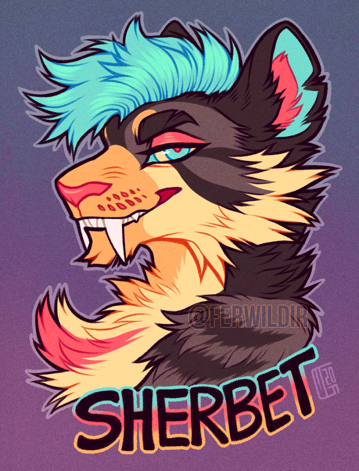 wallpapers Cat Fursona Badge sherbet badge by ferwildir on deviantart