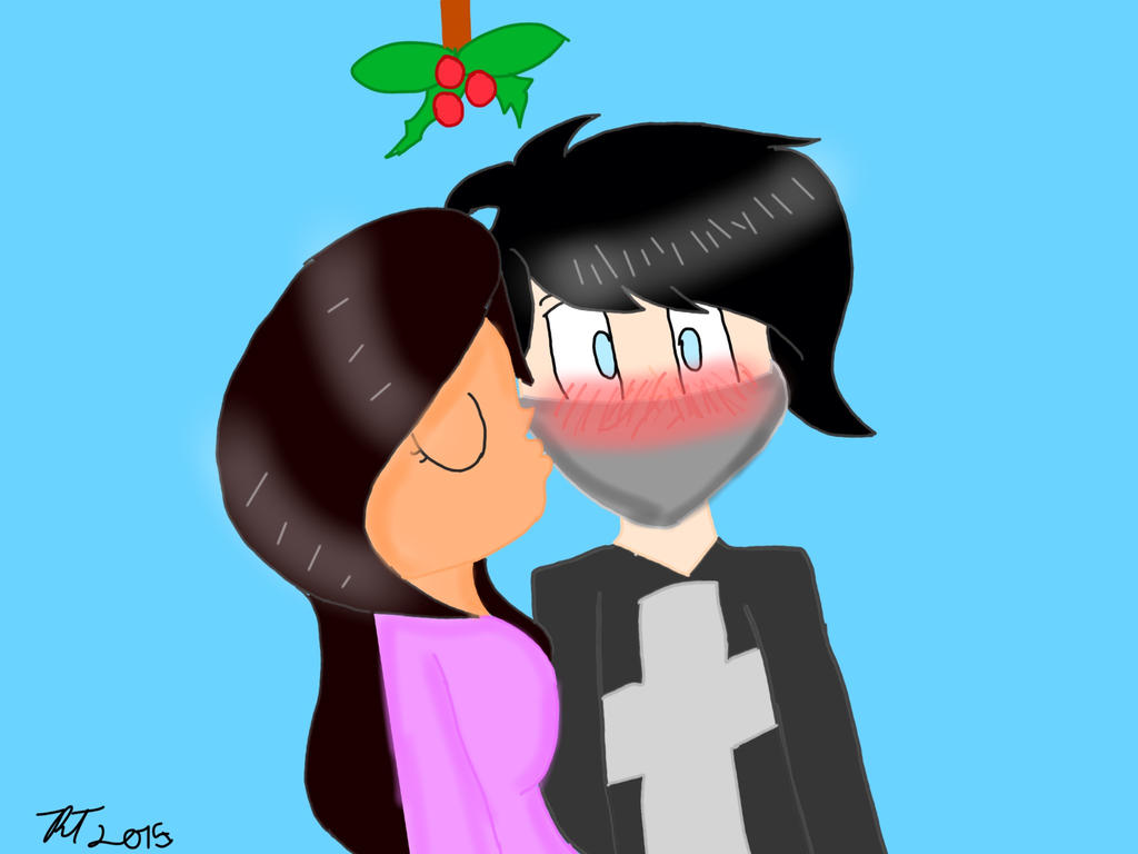 A kiss on the Cheek (Zane X Aphmau My Street) by MlpGravityFalls-FAN on