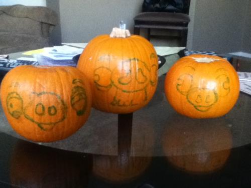 Angry Birds pig pumpkins