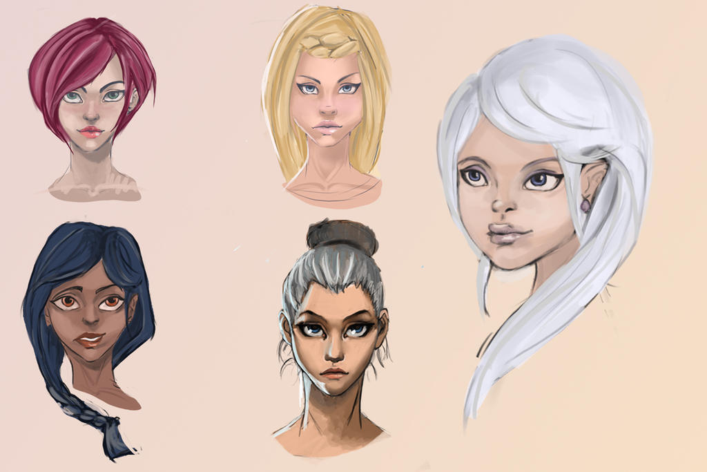 Deviantart Model Faces Faces 2 by Kitteeh212 on DeviantArt