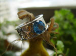 Filigree ring with Swiss Blue Topaz by GeshaR