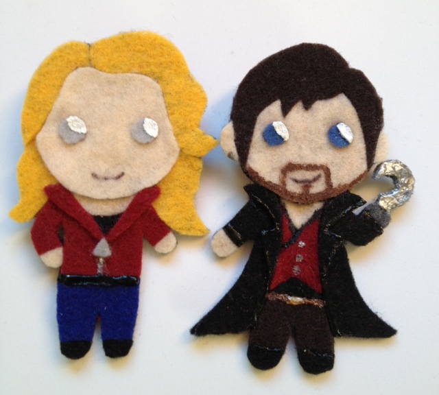 Captain Hook and Emma Swan Pins