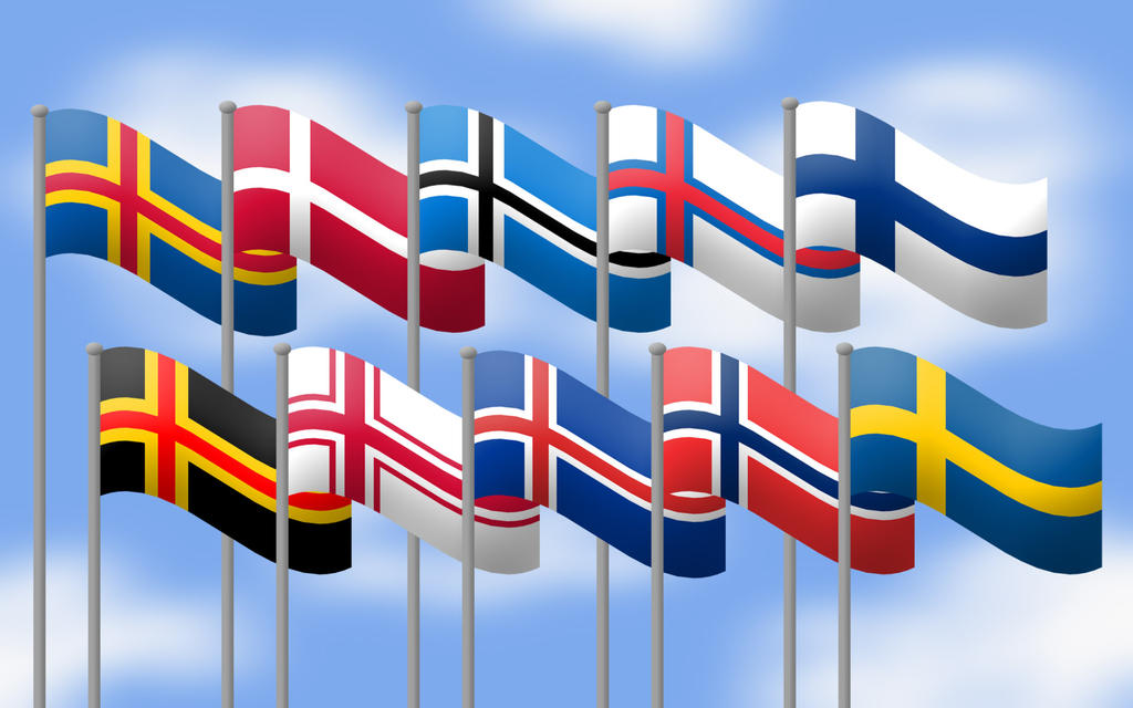 Scandi Flags Nordic flags by Kristo1594 on DeviantArt
