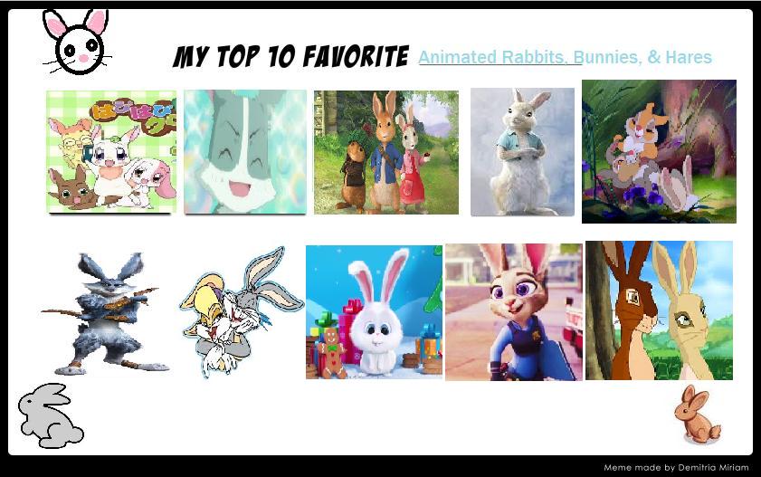 My top Animated Rabbits by Theneapolitankitty92 on DeviantArt
