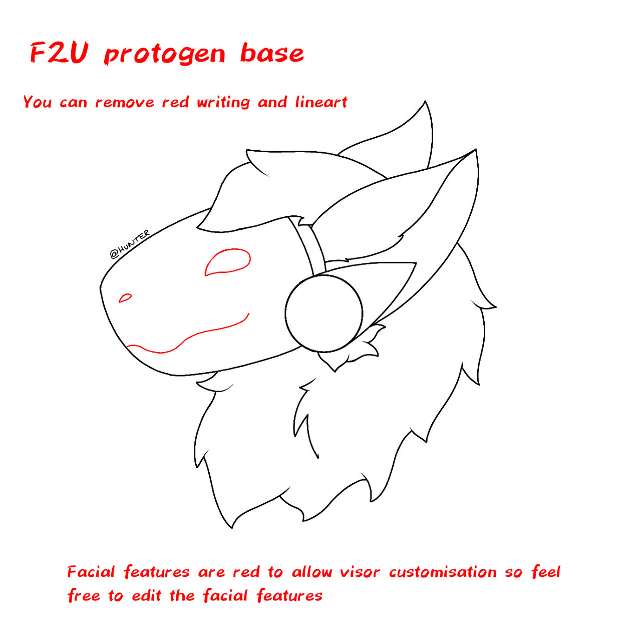 F2u Protogen Head Base - [OLD] by LoxyTheFoxy on DeviantArt