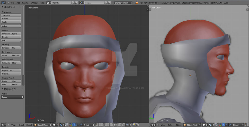 New face model by redmistninja on DeviantArt
