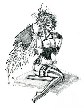 steampunk? angel sketch