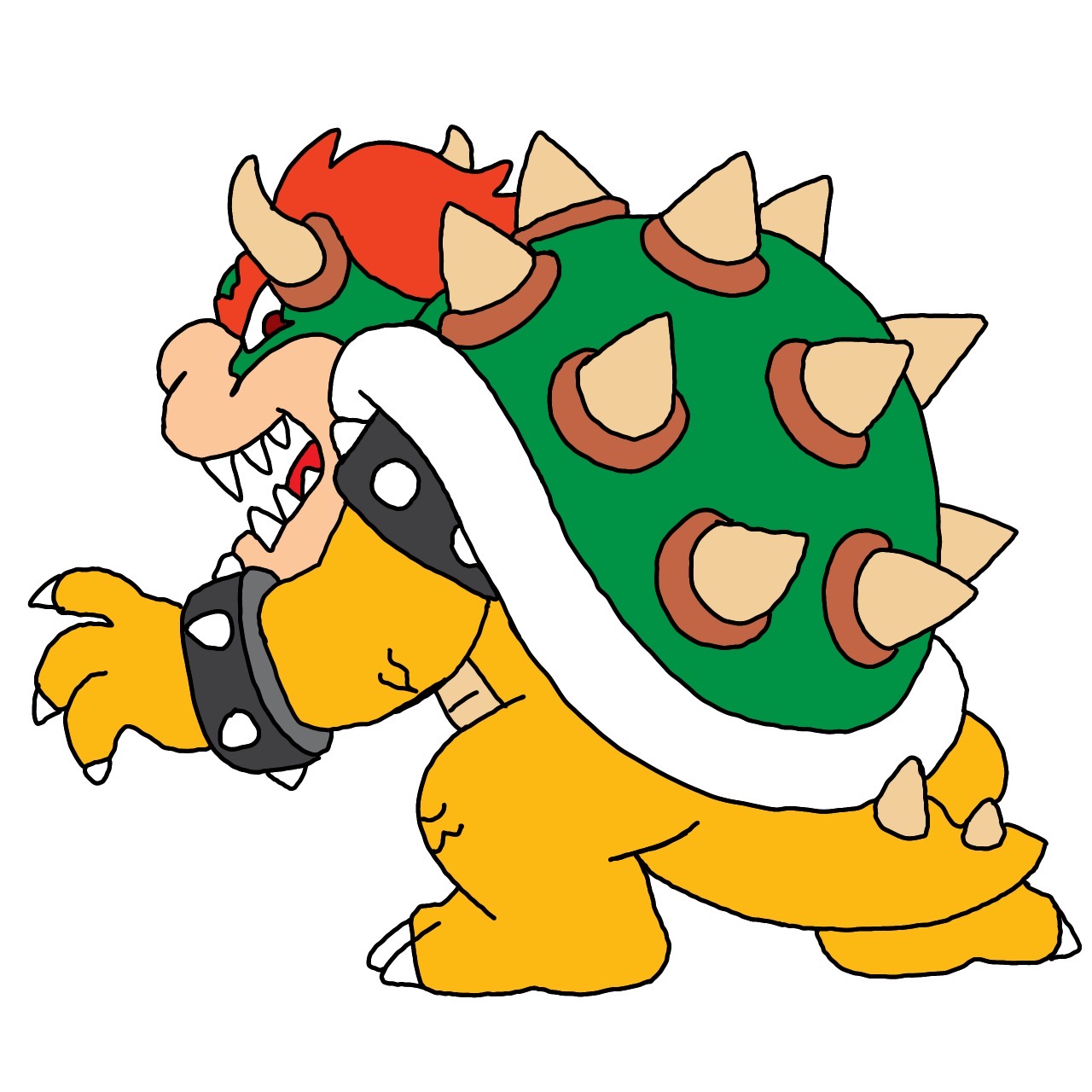 Bowser shell on back 2D by Toryriddlebowser on DeviantArt