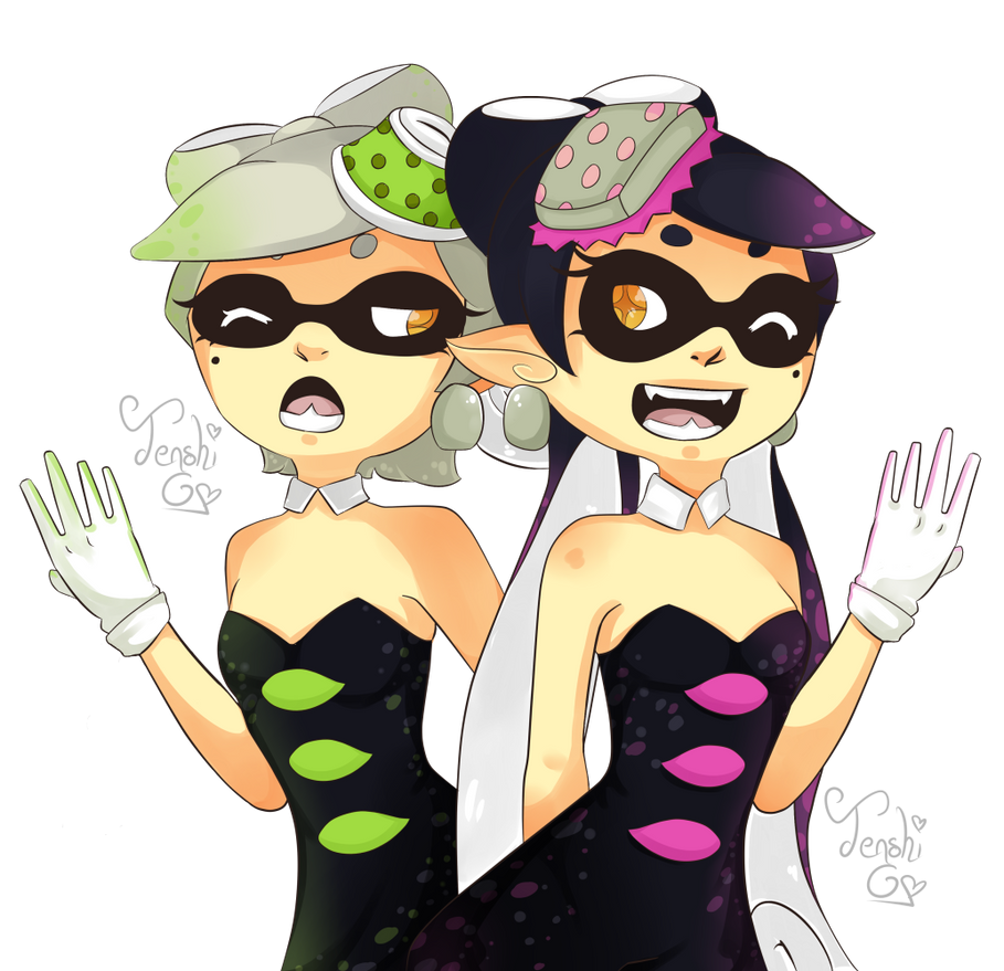 Squid sisters Callie and Marie - Splatoon by sithenaa on DeviantArt