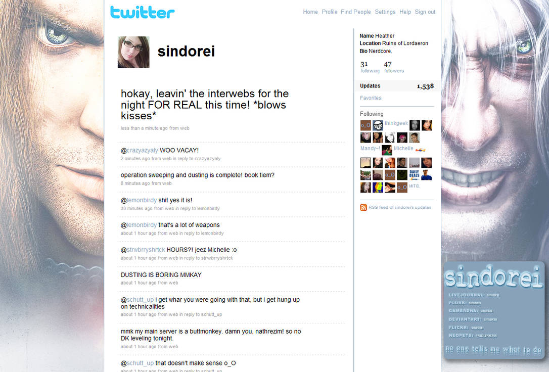 Arthas Twitter Background. by sindoreii