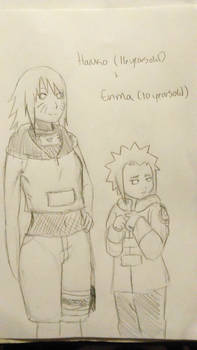 Haruko and Enma Uzumaki sketch older versions