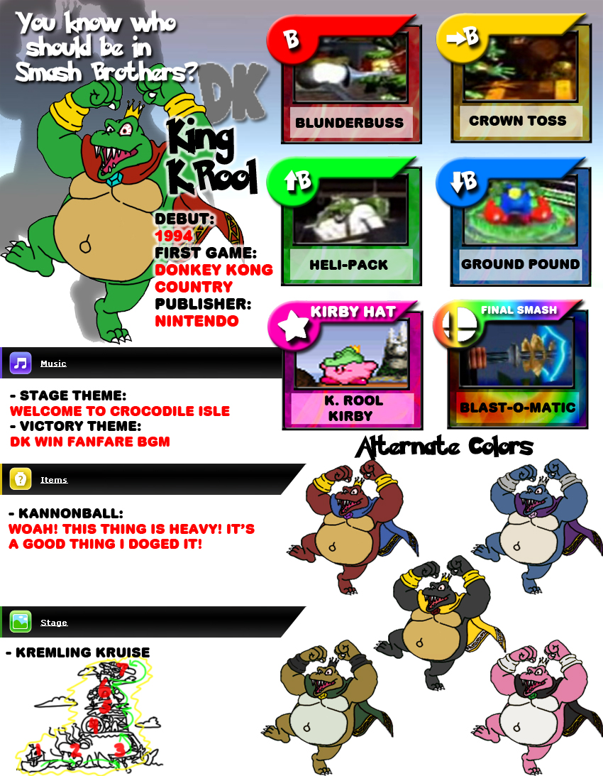 Newcomer K Rool Remake By Evilwaluigi On Deviantart