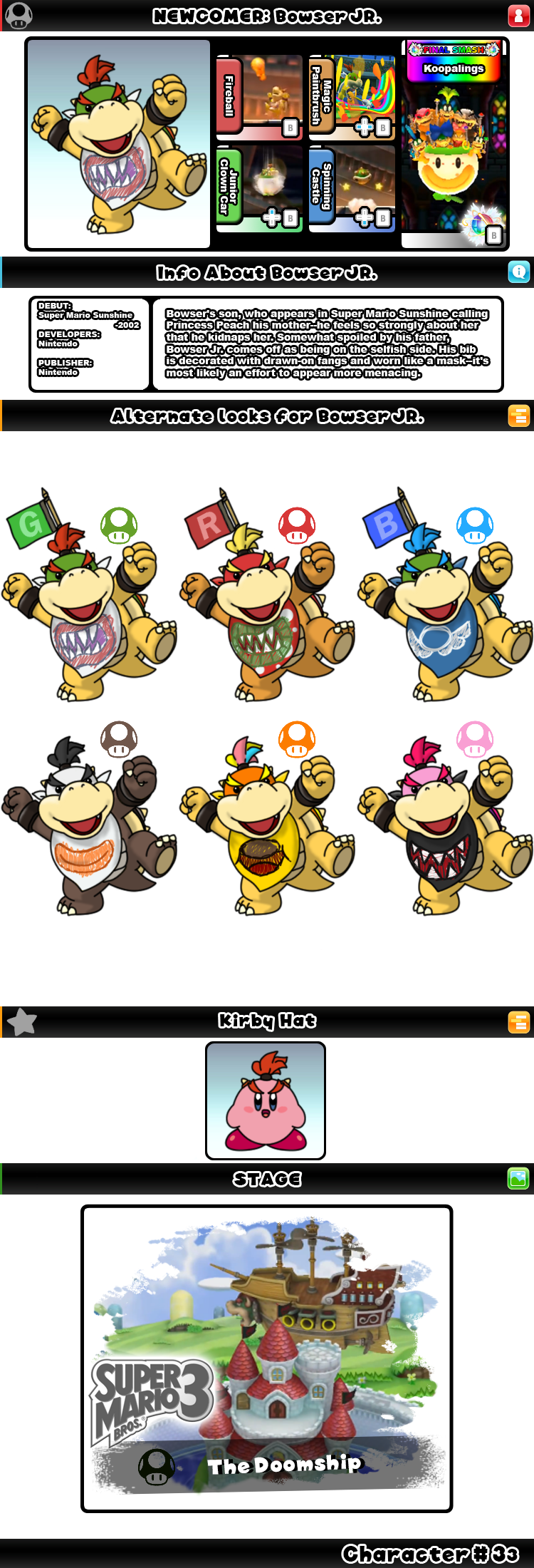 Newcomer Bowser JR.