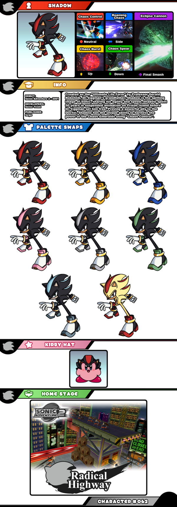 Shadow the Hedgehog, Smash Fighters Z